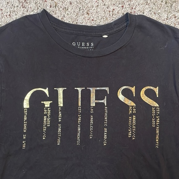 Guess Los Angeles Black Short Sleeve T Shirt - Picture 2 of 5
